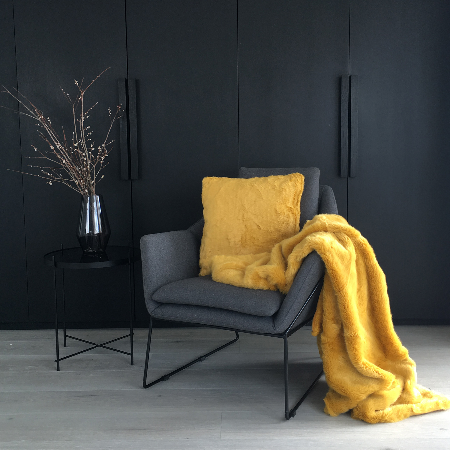 Mustard Faux Fur 