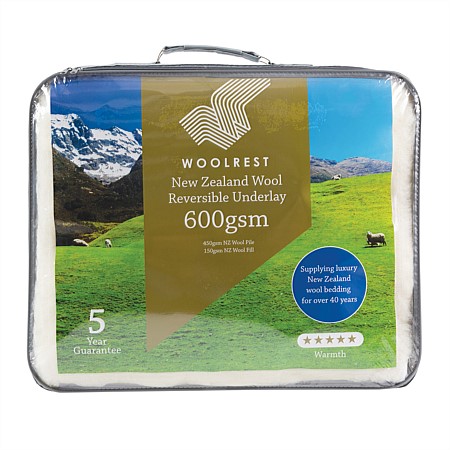 Woolrest 600gsm Reversible NZ Wool Underlay 