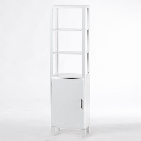 Avalon Tall Bathroom Shelves With Cupboard