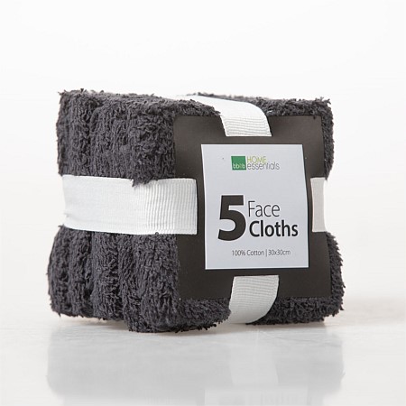 Home Essentials Face Cloth Value 5 Pack