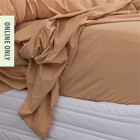 Design Republique Portia Washed Cotton Flat Sheet