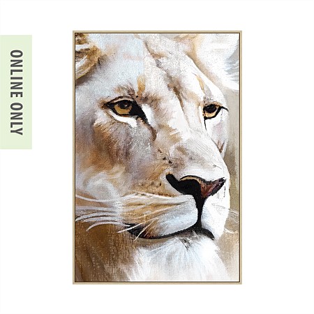 Design Republique Banks Textured Lion Framed Canvas