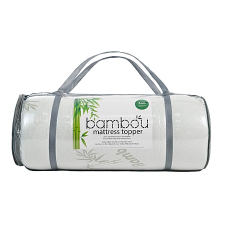 Bambou Memory Foam Mattress Topper 7cm Depth
