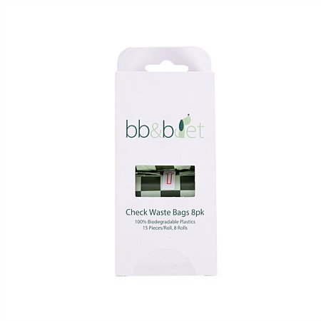 bb&b Pets Check Waste Bags 8 Pack