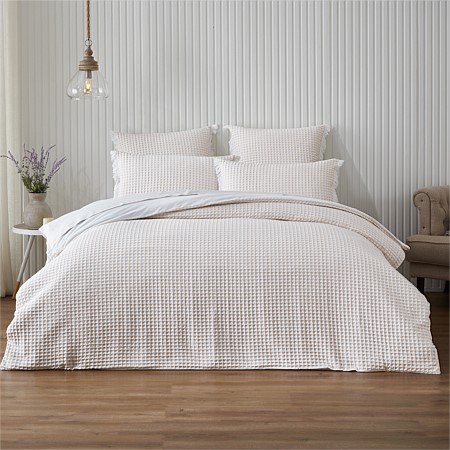 Fieldcrest Yarn Dyed Cotton Chunky Waffle Duvet Cover Set
