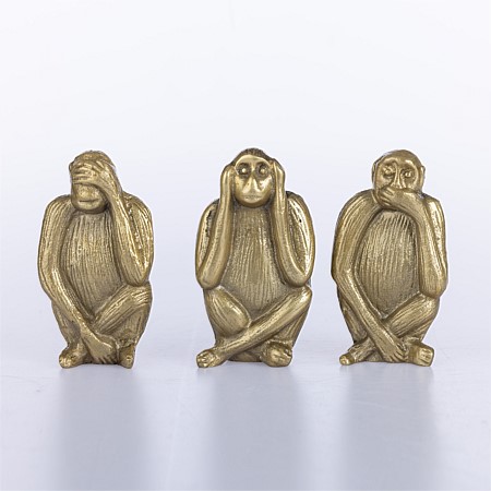Design Republique Kiann Brass Monkey 3-Piece Set