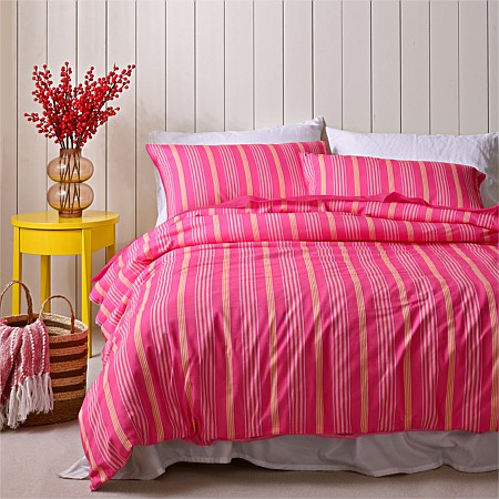 Marlo Candy Stripe Cotton Slub Duvet Cover Set