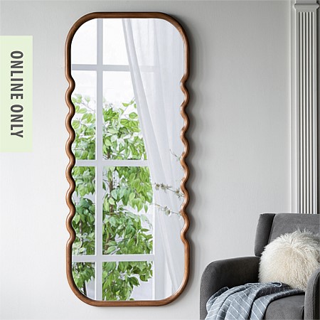 Design Republique Wavy Wood Mirror 188cm