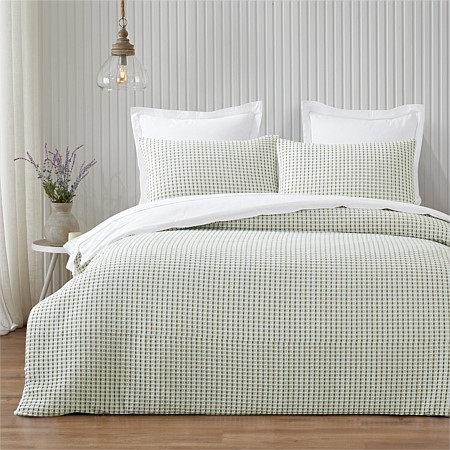 Fieldcrest Yarn Dyed Cotton Waffle Duvet Cover Set
