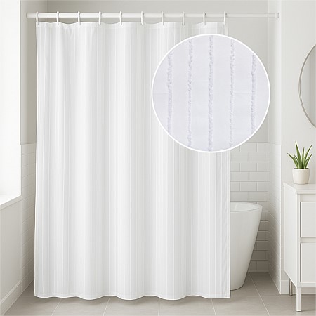 Design Republique Ella Stripe Shower Curtain 180x180cm