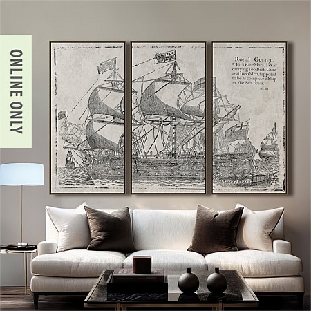 Design Republique Ship 3 Piece Wall Art 