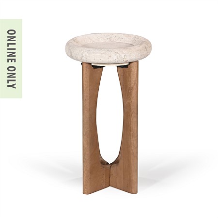 Amparo Fleur Stone Side Table Small