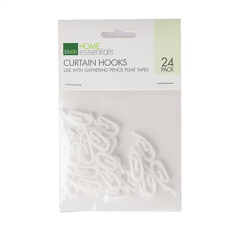 Home Essentials Curtain Hooks 24 Pack