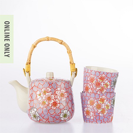 Gracious Living Delilah Teapot Set of 3 Lavender 