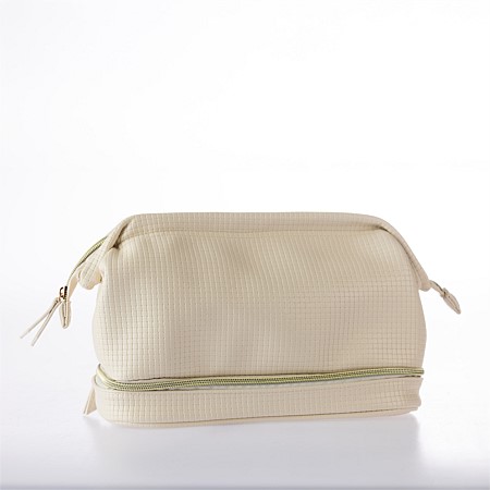 Grace & Gild Sadie Double Compartment Cosmetic Bag