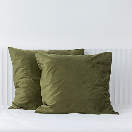 Design Republique Velvet Euro Pillowcase Pair