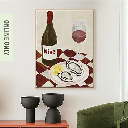 Design Republique Dish Wine Framed Canvas 