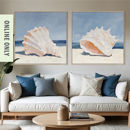 Cove Shell Framed Canvas Set of 2