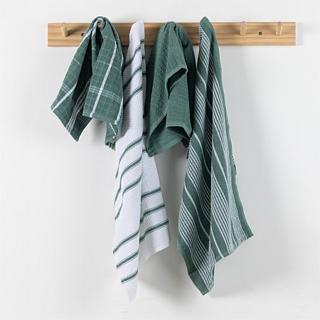 Home Co. Terry Tea Towels Sage 4 Pack