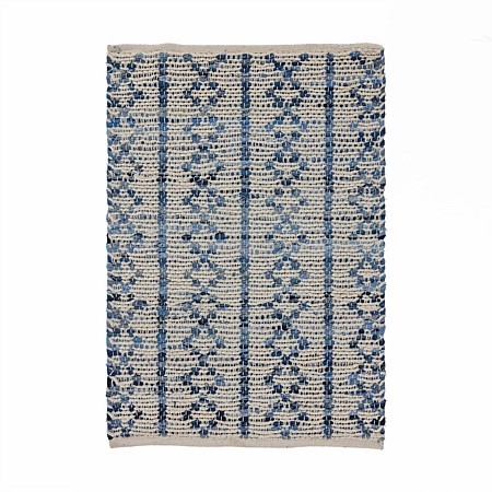 Design Republique Denim Chenille Scatter Rug 60x90cm