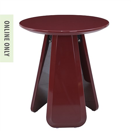 Design Republique Lacquer Side Table Burgundy 