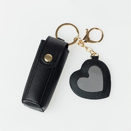 Grace & Gild Maisy Lipstick Keyring Holder Black