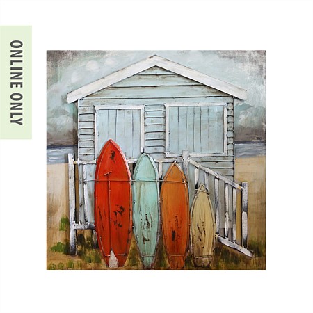 Design Plus Metal 3D Surf Boards Wall Art