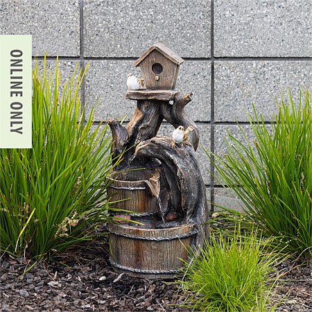 Outsidings Barrel Birds Water Feature