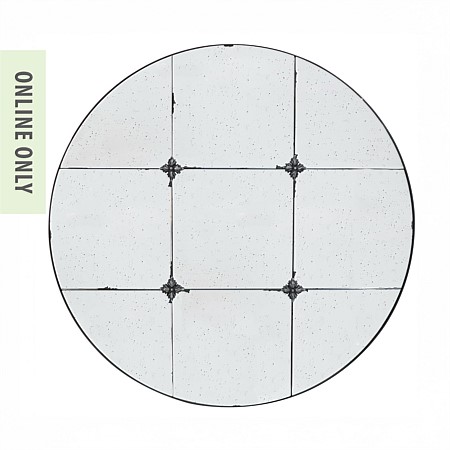 Gracious Living Ally Antique Round Mirror 