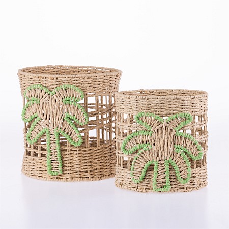 Design Republique Palm Tree Paper Basket Set