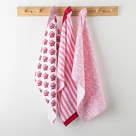 Gather Lotus Cotton Tea Towels 3 Pack 