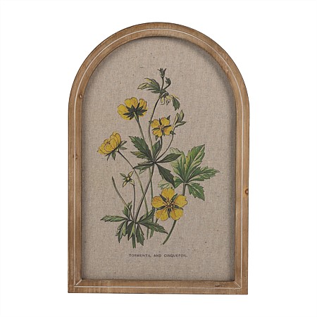 Solace Arched Yellow Flower Wall Art