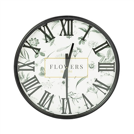 Gracious Living Flowers Clock 66cm