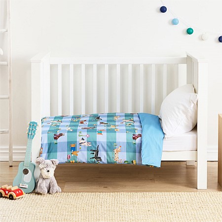 bb&b Kids Doodle Dogs Cotton Cot Cover