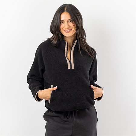Simple & Sunday Lounge Sherpa 1/4 Zip Pullover 