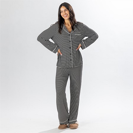 bb&b Sleep Stripe Knit Piped PJ Set