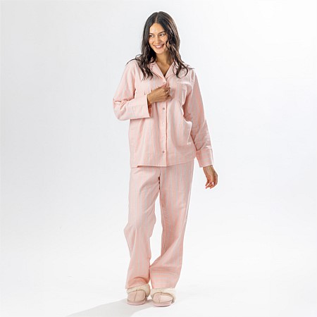 Marlo Stripe Flannelette Pj Set 