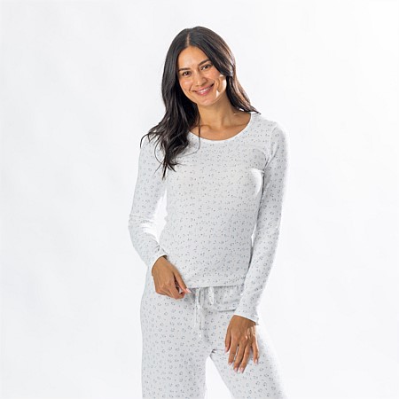 Marlo Cosy Knit Long Sleeve PJ Top 