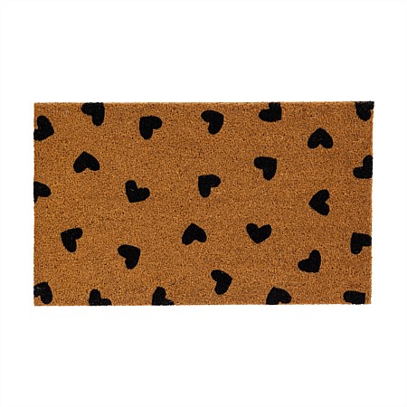 Solace Scattered Heart Coir Mat 