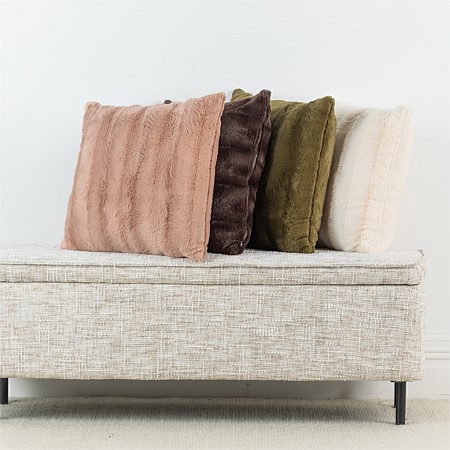 Solace Channel Faux Fur Cushion 