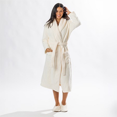 Design Republique Gemma Texture 3/4 Length Bathrobe 
