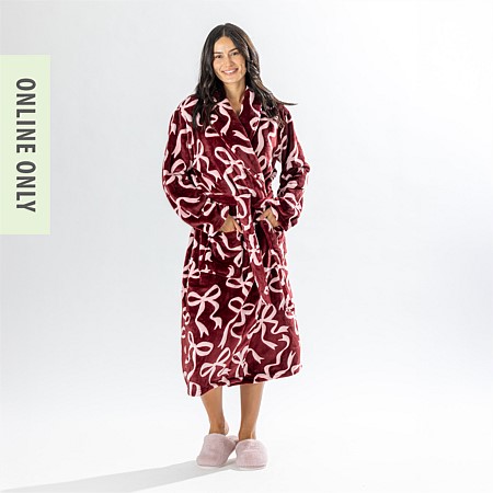 Amparo Endless Bows Bathrobe Cranberry