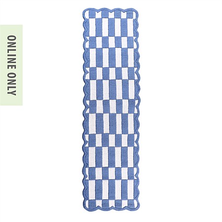 Marlo Lois Check Wool Runner 80x300cm 