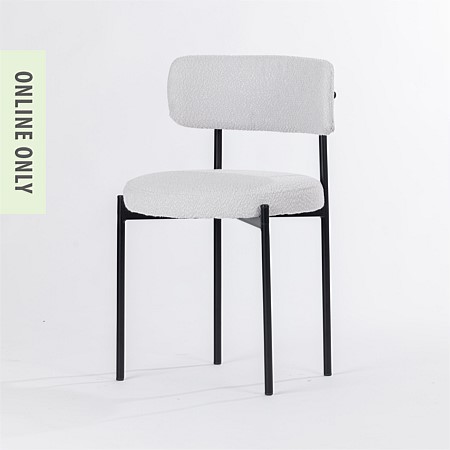 Design Republique Aria Boucle Dining Chair Silver 