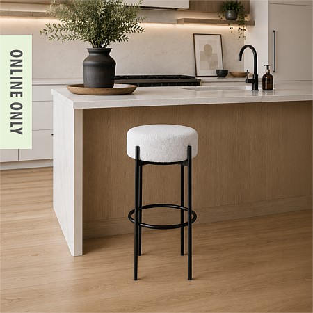Design Republique Aria Boucle Counter Stool Silver