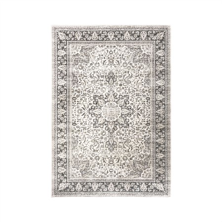Design Republique Rexy Border Rug Silver 120 x 180cm