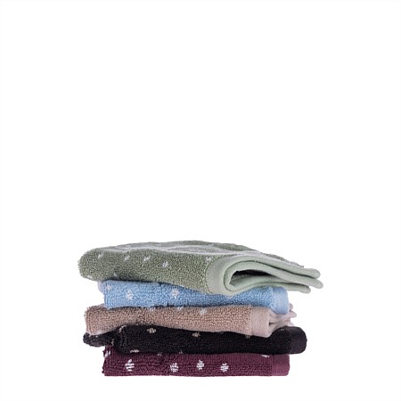 Gracious Living Polka Dot Face Cloth 500gsm 