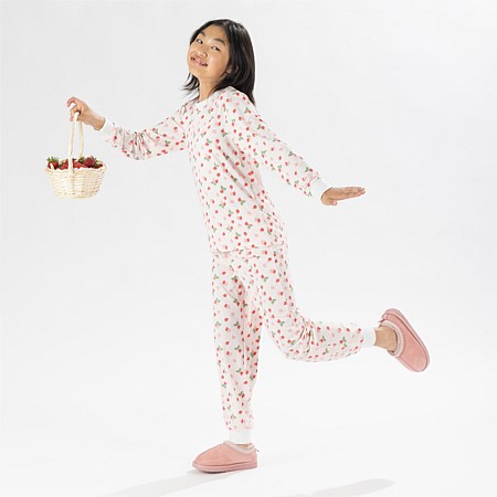 bb&b Sleep Kids Strawberry Knit PJ Twosie