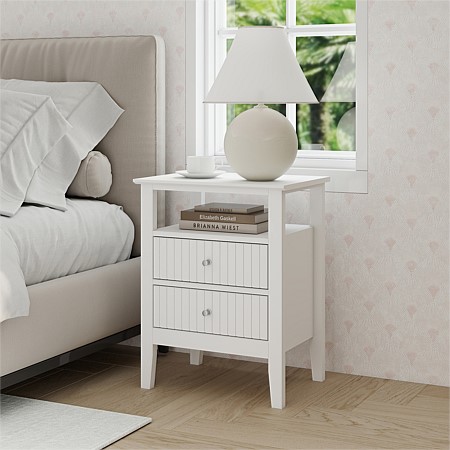 Home Co. Weston White Bedside Table