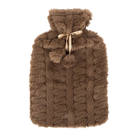 Hush Squiggle Embossed Faux Fur Hot Water Bottle Cover 1.7L
